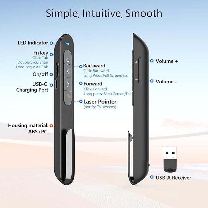 Norwii Rechargeable Bluetooth Presentation Clicker - Image 7
