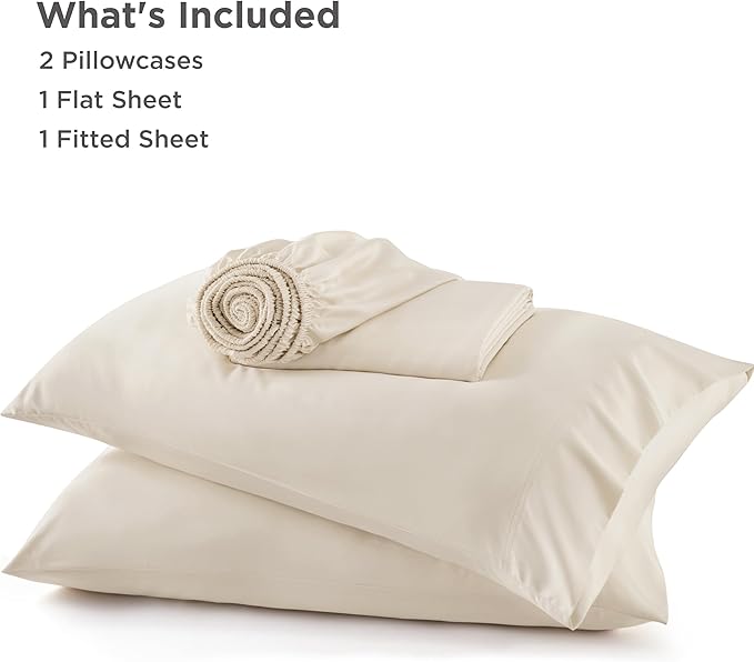 Bedsure Queen Sheet Set, Rayon Derived from Bamboo, Cooling Sheets, Breathable - Image 7