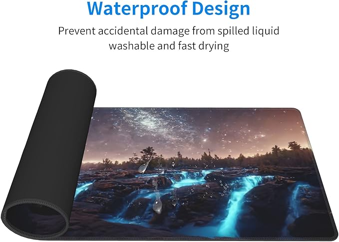 Milky Way with Forests and Waterfalls Extended Big Mouse Pad Large, XL Gaming - Image 4