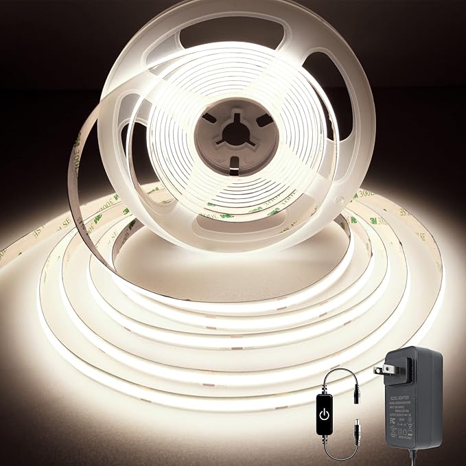 Pandery COB LED Strip Lights 5M, Touch Dimmable led Strips, 16.4ft LED Tape by PanderyCOBLightUPYourLife