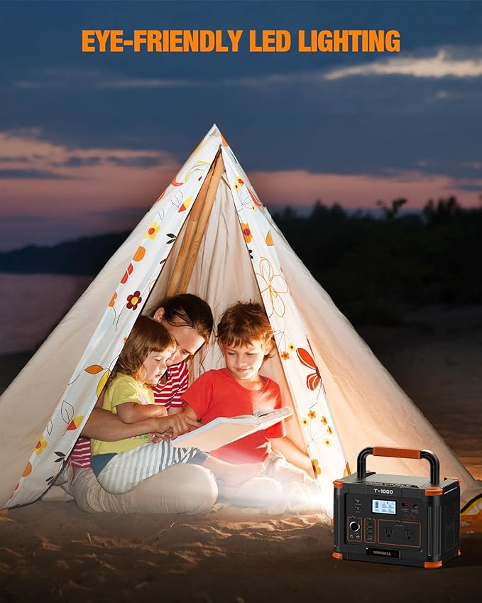 GRECELL 999Wh Solar Generator 1000W, Portable Power Station - Image 9
