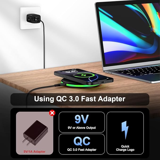 for Samsung Wireless Charger Fast Charging Pad 2 Pack Compatible Samsung Galaxy - Image 2