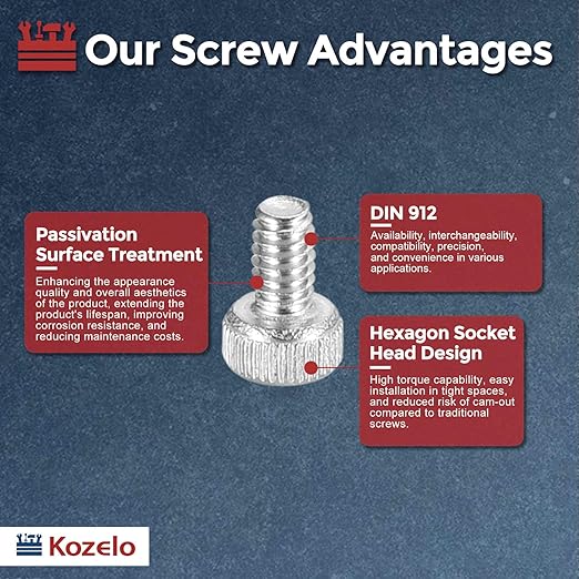 Kozelo 100pcs Socket Head Cap Screws - Image 3
