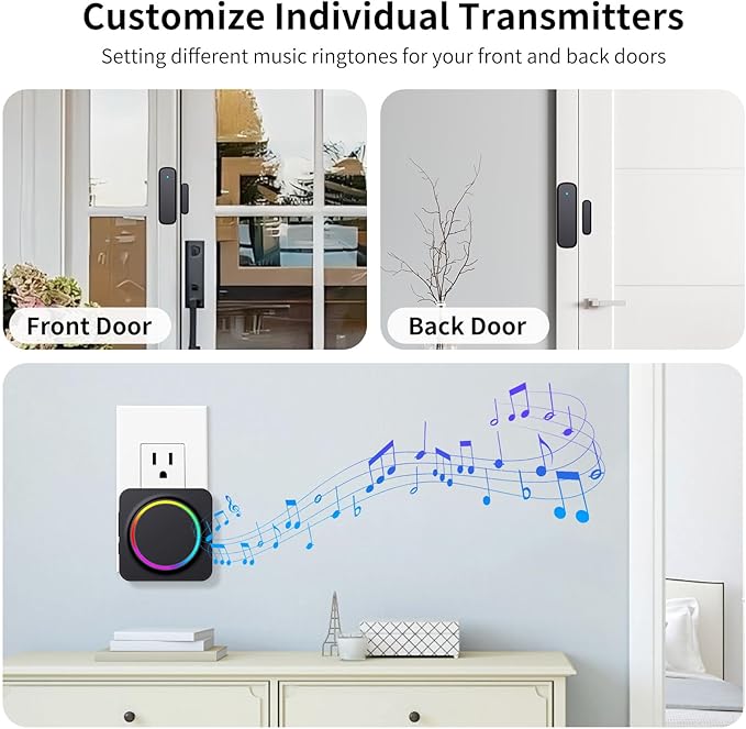 Door Chime, Door Sensor Chime When Door Opens, BITIWEND Door Entry Alarm - Image 7