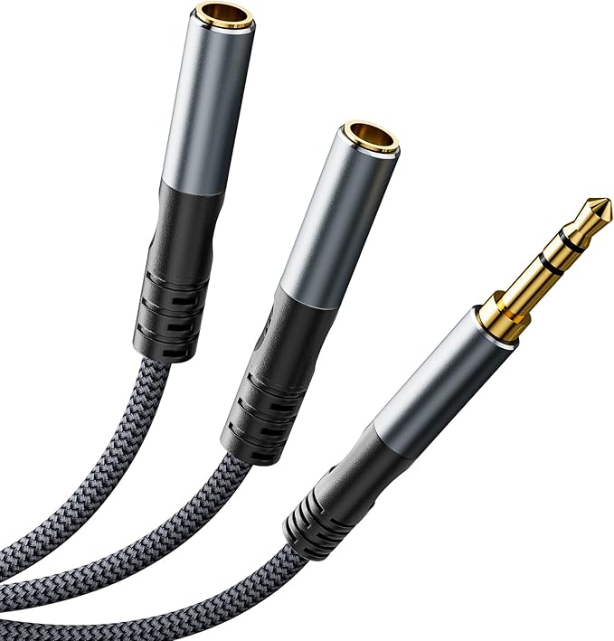 JOMLEY Headphone Splitter 1.6ft, Audio Splitter 3.5mm 1 Male to 2 Female Adapter - Image 9