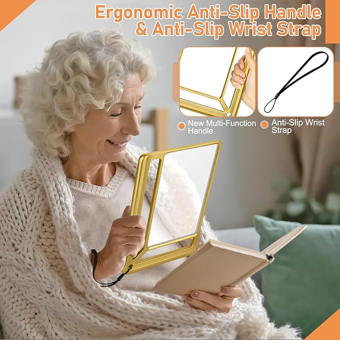 5X Full Page Magnifying Glass for Reading, Lightweight Rectangular Magnifier - Image 3
