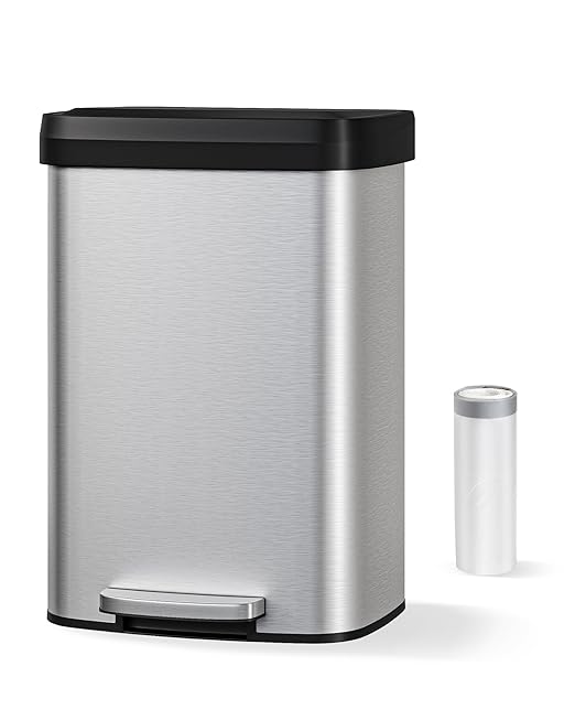 Garvee 13 gal / 50 L Stainless Steel Trash Can - Image 7