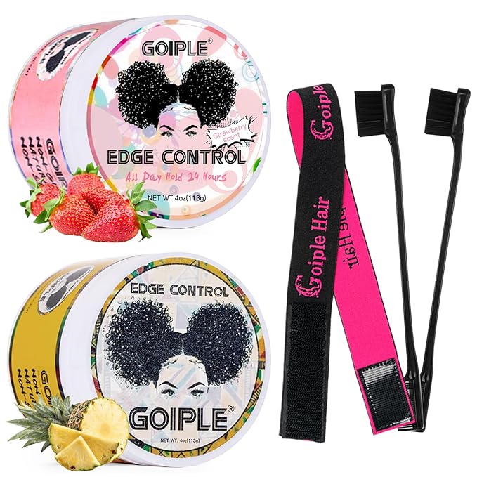 Goiple Edge Control Wax for Women Strong Hold Non-greasy Edge Smoother Pink by Goiple