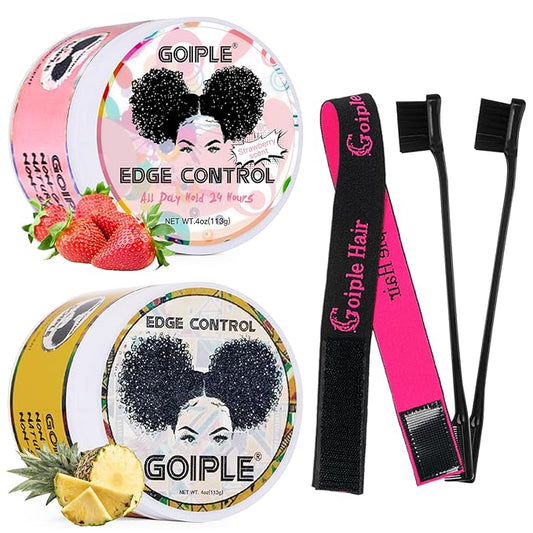 Goiple Edge Control Wax for Women Strong Hold Non-greasy Edge Smoother Pink by Goiple