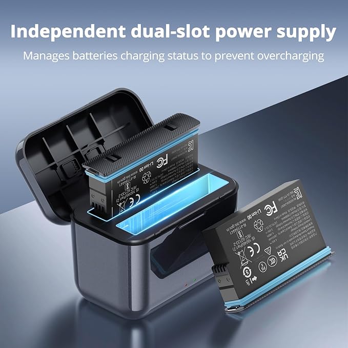 POWEROWL Charger for Insta 360 X5 Battery, Dual Port Fast Charging Case for - Image 6