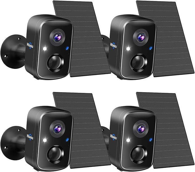 Hiseeu Security Cameras Wireless Outdoor, PIR/AI Motion Detection, Waterproof by Hiseeu