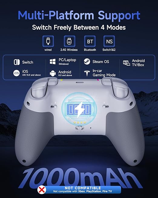 EasySMX X05Pro Wireless PC Controller – Soft-Click Low-Noise Buttons, - Image 7