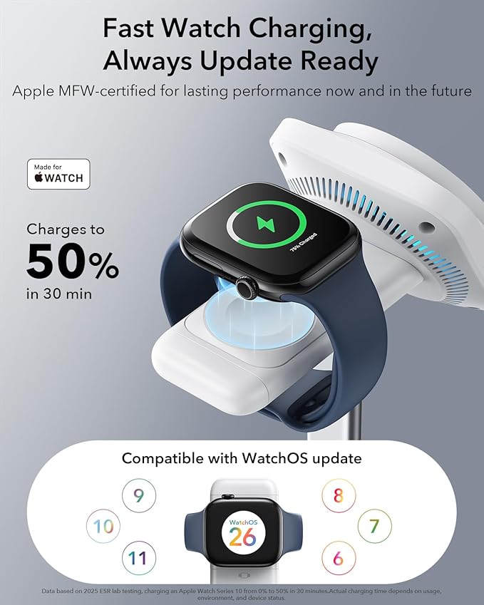 ESR for 3 in 1 Charging Station, Qi2.2 Certified 25W MagSafe Charger Stand - Image 6