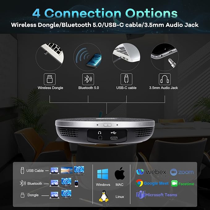TONGVEO 4K PTZ Conference Room Camera System AI Auto-Tracking 20x Zoom 4K PTZ - Image 7