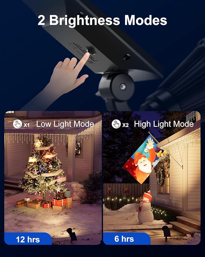 2 Pack Solar Spotlights Outdoor Waterproof - Image 3