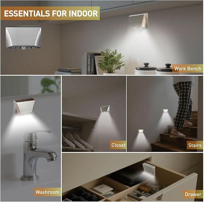 RADIXIUM Silver 2 Pack Motion Sensor Keyhole Light - Image 3
