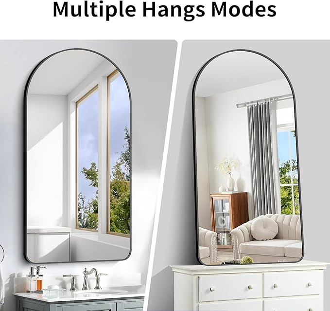 Arched Bathroom Mirror, Wall Mounted Mirror, Living Room, Vertically Hanging - Image 5