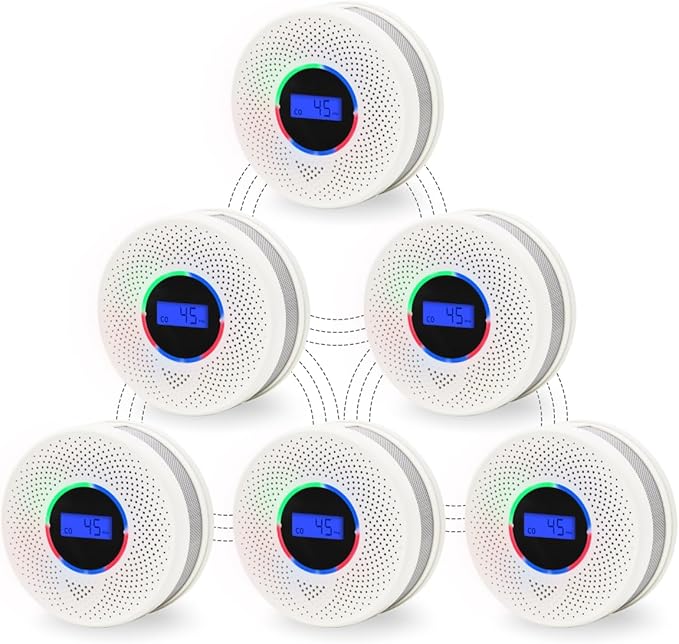 10-Year Battery Wireless Interconnected Smoke and Carbon Monoxide Detector by Unknown
