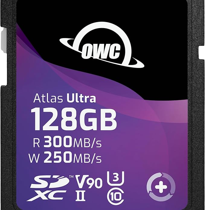 OWC Atlas Ultra 128GB SDXC UHS-II V90 Media Card by OWC