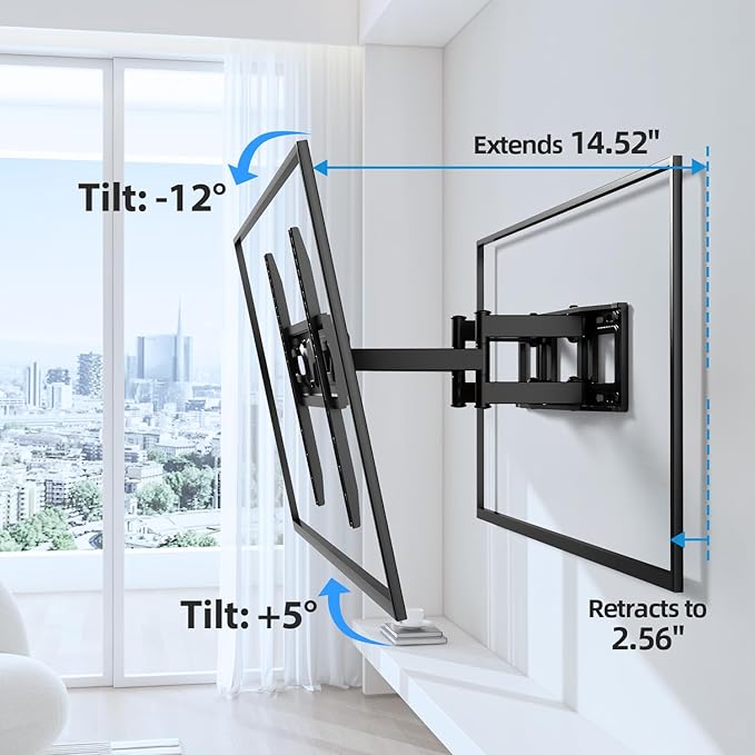 USX STAR UL Listed Full Motion TV Wall Mount Bracket - Image 3