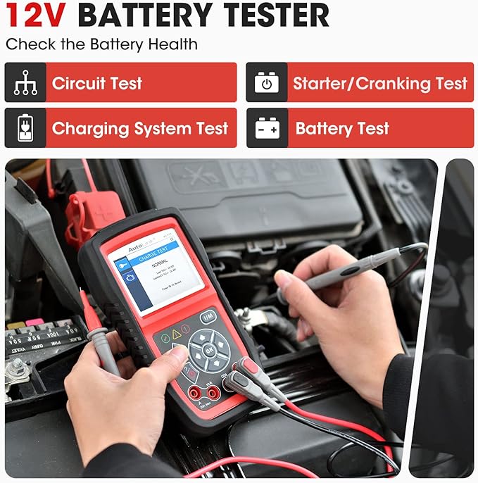 Autel AL539B OBD2 Scanner, 3-in-1 Code Reader Battery Tester Avometer - Image 4