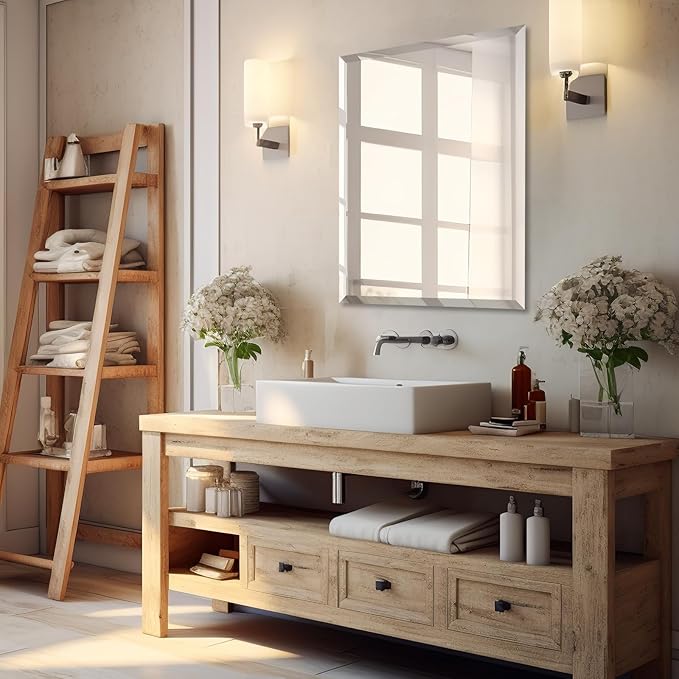 Mirrorons Beveled Mirror, Bathroom Mirrors - Image 3