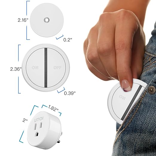 UTOI Wireless Remote Control Outlet Plug, 15A Remote Outlet Switch, 656ft Long - Image 7