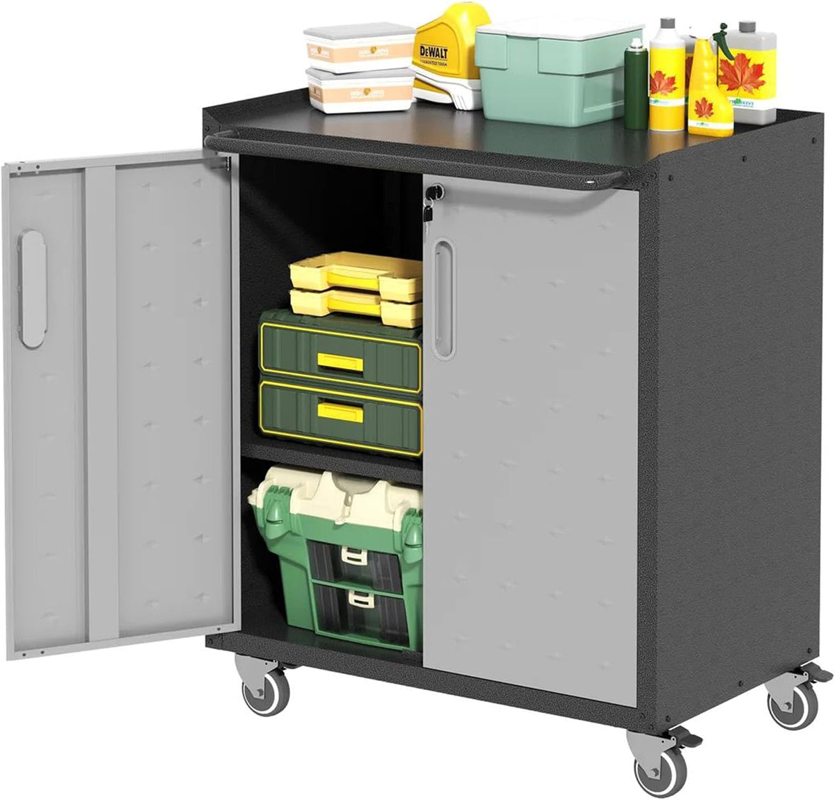 garage tool storage cabinet with wheels & 2, main product view