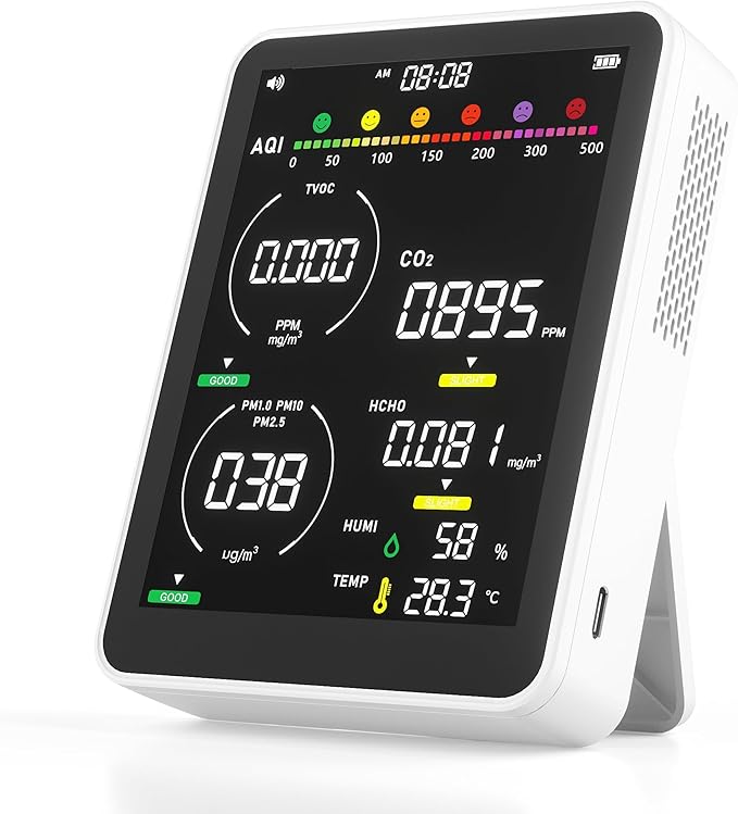 16 in 1 Air Quality Monitor Indoor 9 +7 AQI Alerts, CO2 Monitor Air Quality by Unknown