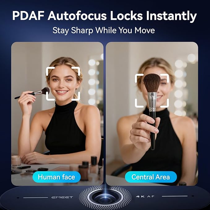 EMEET C60E 4K Webcam for Streaming & Gaming – PDAF Autofocus, Dual Mics - Image 3