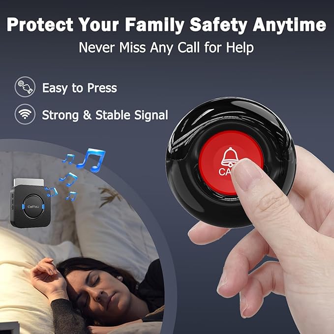 CallToU Caregiver Pager Alert Button Intercoms Wireless - Image 3