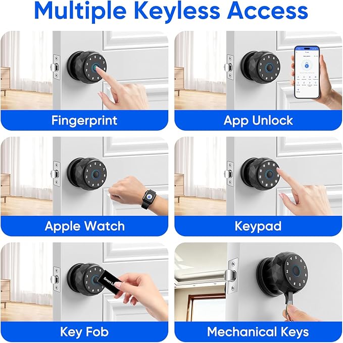 Smart Door Knob Fingerprint Door Lock - Image 2
