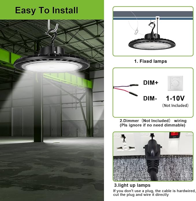 UFO Led High Bay Light 150W 4PACK 5000K High Bay Led Shop Lights 22500lm - Image 5