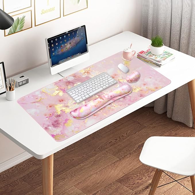 4-in-1 Large Gaming Mouse Pad, Keyboard Wrist Rest Pad & Wrist Support Mousepad - Image 6