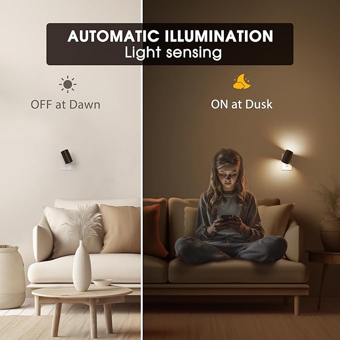 Briignite Night Lights Plug into Wall, 3CCT Modern LED Night Light Plug in - Image 2