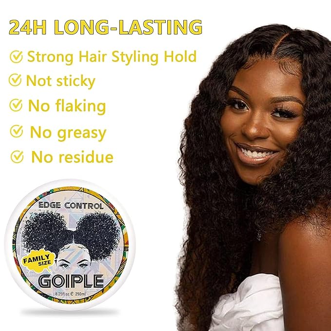8.25 OZ Edge Control Wax for Women, Non-greasy Edge Smoother for Back Hair - Image 3