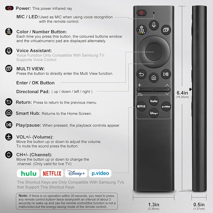 for Samsung-Smart-TV-Remote-Control-Replacement, Remote - Image 8