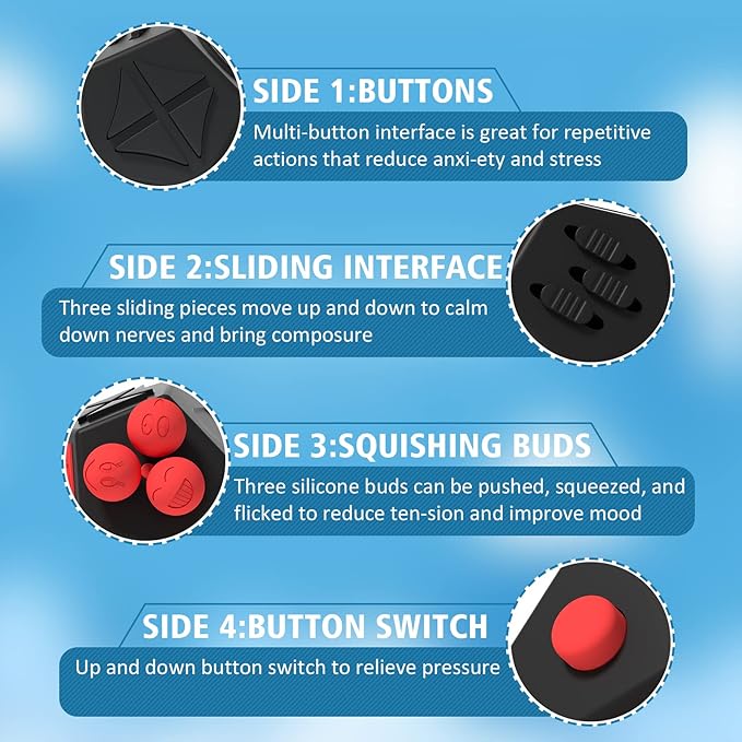 Fidget Dodecagon –12-Side Fidget Toys Cube Relieves Stress and Anxiety Anti - Image 4