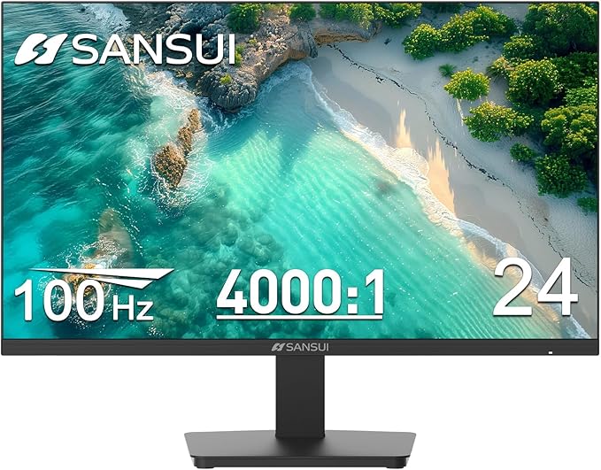 SANSUI Monitor 24 inch 100Hz Computer Monitor丨FHD 1080P PC by SANSUI