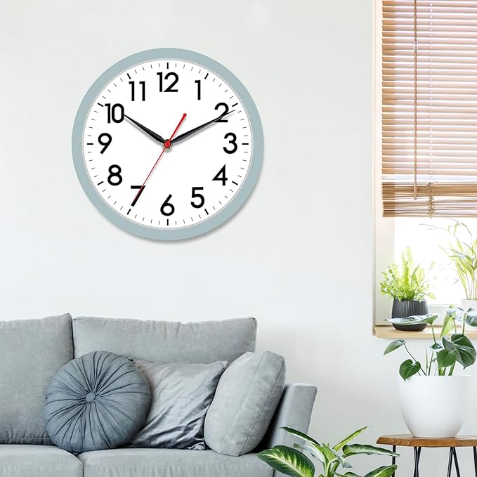 AKCISOT Wall Clock, Modern Small Wall Clocks Battery Operated 12 Inch, Silent - Image 7