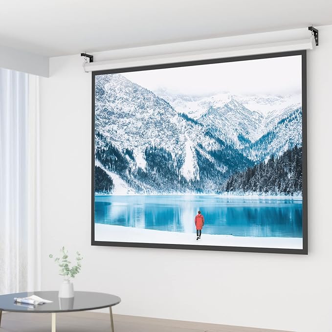 WALI Universal Projector Screen Ceiling Mount, Wall Hanging Mount L-Brackets - Image 2
