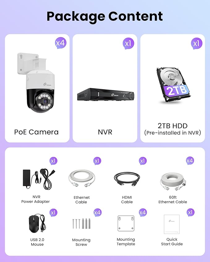Loocam 4K PoE NVR Security Camera System, AI Person/Pet/Vehicle Detection - Image 9