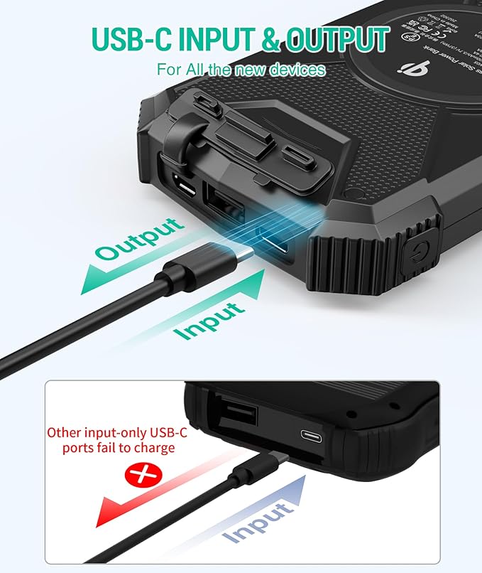 BLAVOR Solar Power Bank 10, Portable Wireless Charger, 20W Fast Charging - Image 4