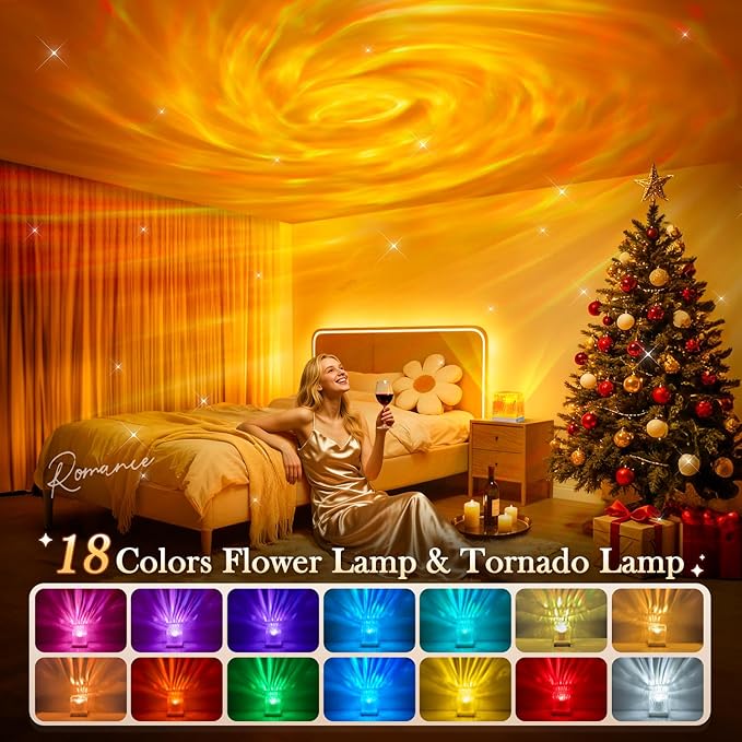 Galaxy Projector for Bedroom, 18-Color Solar System Kids Night Light Projector - Image 2