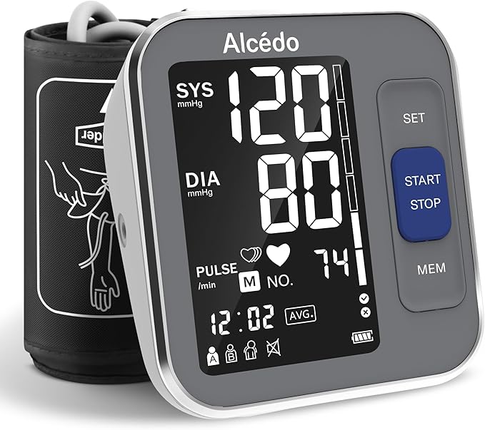 Alcedo Blood Pressure Monitor for Home Use, Automatic Digital BP Machine by Alcedo
