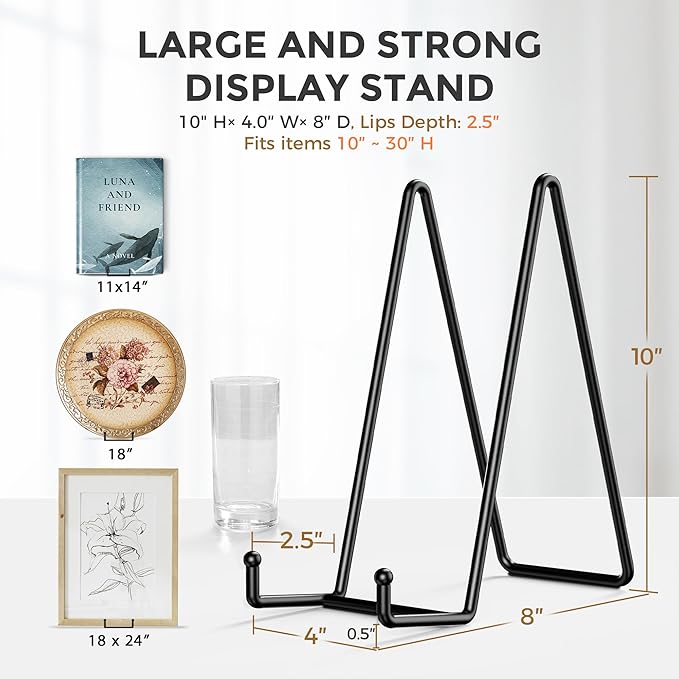 TR-LIFE 4 Pack 10 Inch Large Plate Stands - Image 2