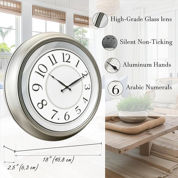 FOUNTAIN DESIGNS Galaxy 18" Large Luminous Atomic Clock - Image 4