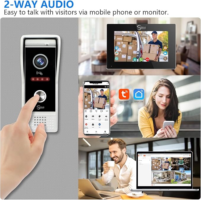 Wired Video Doorbell Apartment Intercom System, 10 Inch Full Touch Monitor - Image 3