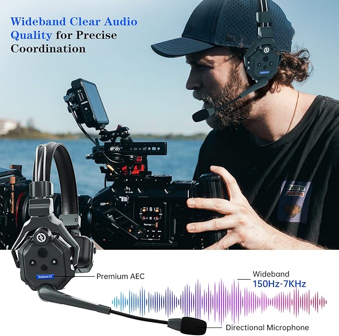 Hollyland Solidcom C1 Wireless Headset Intercom System 4-Person Full Duplex - Image 3