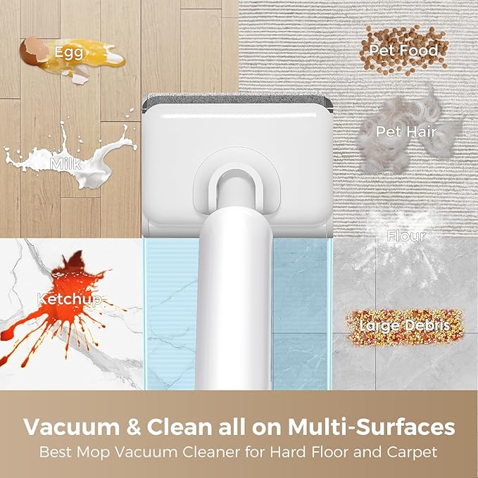 HABIUBIU Wet Dry Vacuum Cleaner, 180° Lay-Flat Cordless Vacuum Mop Combo - Image 2